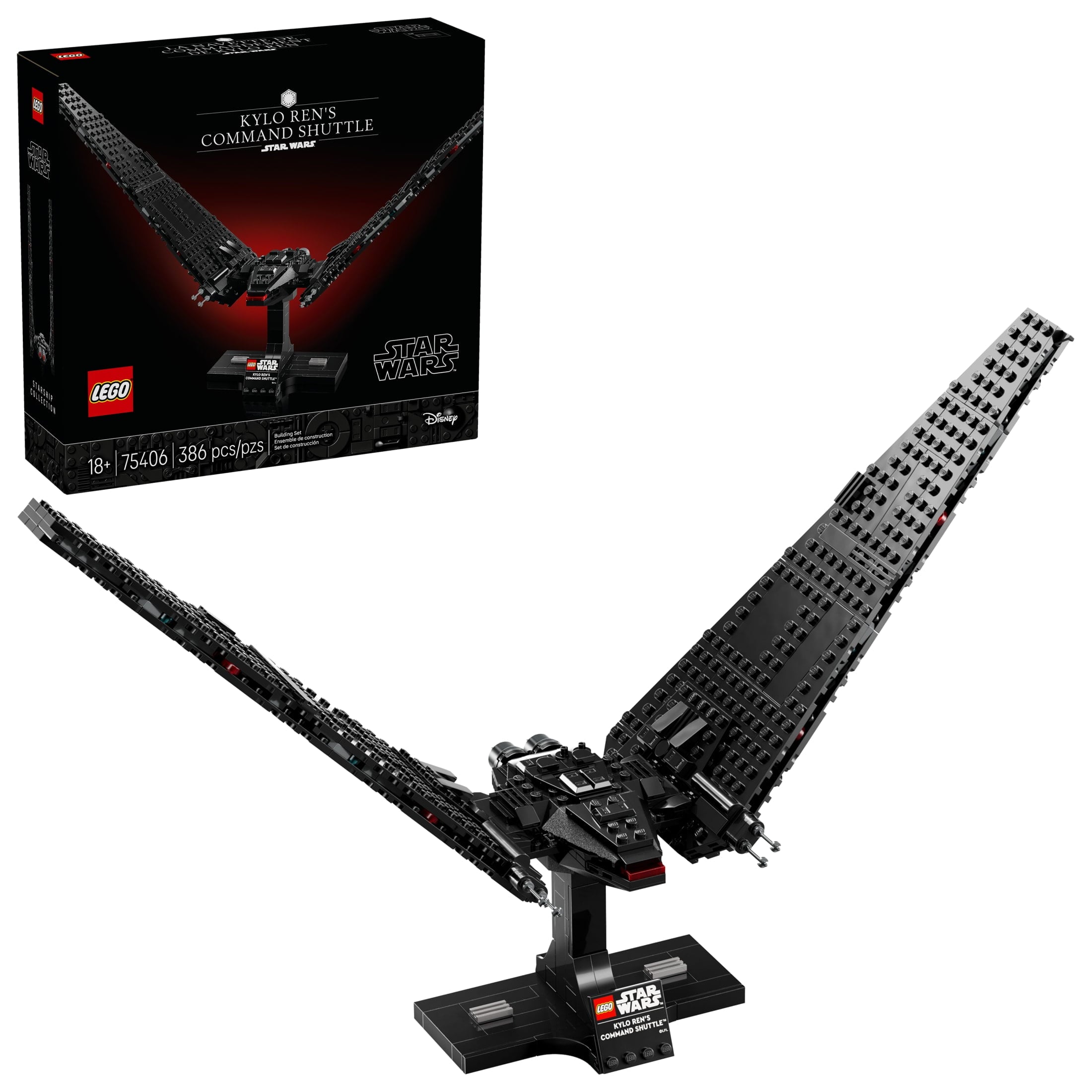 LEGO Star Wars Kylo Ren’s Command Shuttle - Model Starship Building Kit For Adults 18+ - DIY Collectible Building Set - Gift for Christmas - 75406